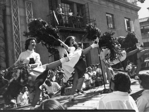 University of Arizona cheerleaders performing