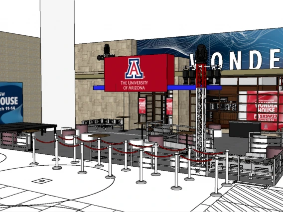 rendering of outside of the university of arizona wonder house