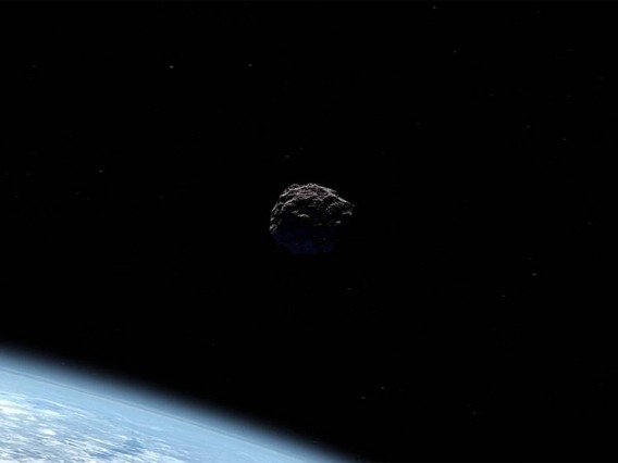 Artist&#039;s concept of a near-Earth object.