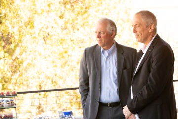 President Robert Robbins and President Antoine Petit