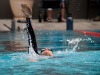 Annalysa Lovos, a member of the University of Arizona Para swim team practices her backstroke at the Student Recreation Center Pool